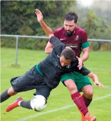  ?? ?? Dan Rapley helped Holyport beat Virginia Water on Saturday, a result that lifts them off the bottom of the Combined Counties Premier Division North table.