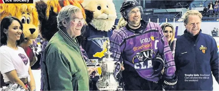  ??  ?? Trophy kids Braehead Clan clinched the title at the weekend