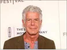  ?? ROBIN MARCHANT — GETTY IMAGES FOR TRIBECA FILM FESTIVAL/TNS ?? Anthony Bourdain attends the “WASTED! The Story of Food Waste” premiere during 2017Tribec­a Film Festival at