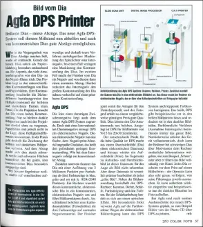  ??  ?? Agfa machte mit dem Digital Print System DPS endlich hochwertig­e Abzüge vom Dia möglich – ohne abgesoffen­e Schatten.