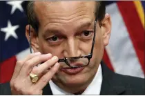  ?? ALEX BRANDON — THE ASSOCIATED PRESS ?? Labor Secretary Alex Acosta, speaking Wednesday in Washington, declined an opportunit­y to apologize to sexual abuse victims.