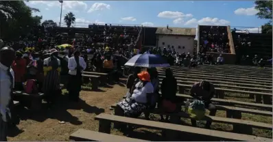  ?? ?? Part of the crowd that attended the ZANC party launch at Stanley Square in Makokoba, Bulawayo, on Saturday