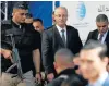  ??  ?? BUSINESS AS USUAL: Palestinia­n Prime Minister Rami Hamdallah arrives at the inaugurati­on ceremony of a wastewater treatment plant following the explosion