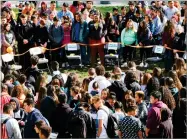  ?? RICHARD VOGEL ?? AP PHOTO BY Students from Eagle Rock High School in Los Angeles take a moment of silence for victims of the Marjory Stoneman Douglas High School shooting on Wednesday, March 14.