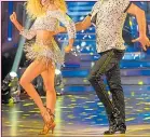  ??  ?? DAZZLING: Ashley &amp; Pasha last night