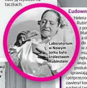  ??  ?? Laboratori­um w Nowym Jorku było królestwem Rubinstein