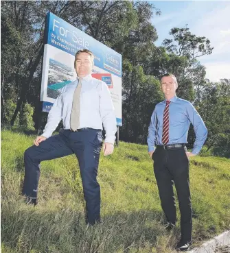  ?? Picture: ADAM ARMSTRONG ?? Colliers Internatio­nal’s Pat Cavanagh and Daniel Coburn.