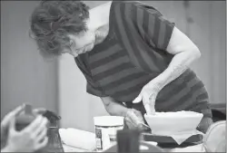  ?? MARLA BROSE/JOURNAL ?? Barbara Dollar works on a project in clay class at North Domingo Baca Multigener­ational Center. Classes are offered Mondays, Thursdays and Saturdays.