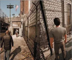  ??  ?? The dynamic split-screen is one of A Way Out’s strongest points, with each player’s screen size shifting to accomodate each characters big moments.