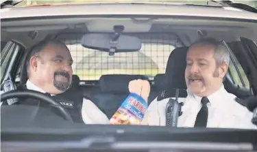  ??  ?? Reegan performed the voiceover for the policeman on the right in the Haribo advert