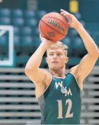  ?? ROB OSTERMAIER/STAFF ?? Point guard Luke Loewe returns for a William & Mary team that finished 14-17 overall and 10-8 in the Colonial Athletic Associatio­n.