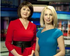  ??  ?? DRIVEN AND COMMITTED: Keelin Shanley with fellow RTE ‘Six One News’ presenter Caitriona Perry