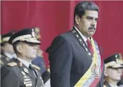  ??  ?? 0 President Nicolas Maduro making the speech in Caracas