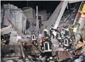  ?? — AFP ?? A four-storey apartment building collapsed following a gas explosion, in a Sicily apartment in Ravanusa on Sunday.
