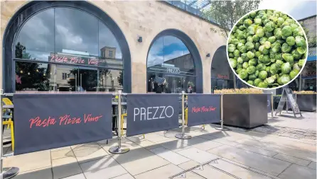  ??  ?? Prezzo Pizza at Brunel Square in Bath