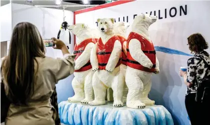  ?? Photograph: Dominika Zarzycka/NurPhoto/Rex/Shuttersto­ck ?? A pavilion at the Cop26 conference in Glasgow last year.