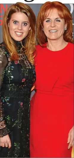  ??  ?? HELD TALKS: Princess Beatrice, with her mother, the Duchess of York