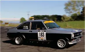  ??  ?? Debut winners in the competitiv­e Metalman Classic 2WD class were Regan Ross and Shaun Howie from Kaikoura in a Ford Escort RS1800.