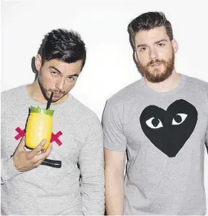  ?? THE CANADIAN PRESS ?? Best buds Leighton James, left, and Christian Srigley, a.k.a. Adventure Club, cleaned up their act and got serious, factors which contribute­d to a Grammy nod for the Montreal duo.