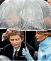  ?? PHOTO: REUTERS ?? Barron Trump appeared bored during his father’s inaugurati­on as president, even declining to hold his mother Melania’s hand.
