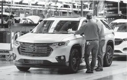  ?? BILL PUGLIANO TNS ?? GM’S CFO Dhivya Suryadevar­a said Wednesday there are signs that demand for cars and trucks exists despite the pandemic.