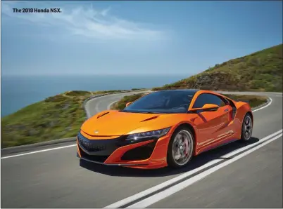  ??  ?? The 2019 Honda NSX.