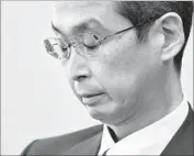  ??  ?? SHIGEHISA TAKADA is president of Takata. The firm’s inflators have been linked to at least 16 deaths.