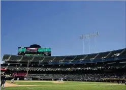  ?? JEFF CHIU/ASSOCIATED PRESS ?? The Athletics are leaving the Oakland Coliseum after this season but will play temporaril­y at a minor league park near Sacramento (2025-27) until their new stadium is completed in Las Vegas.