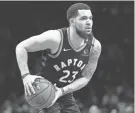  ?? AP ?? Toronto Raptors guard Fred Van Vleet agreed Saturday to a four-year, $85 million contract to remain with the Toronto Raptors.