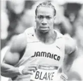  ??  ?? Yohan Blake … ready to take over the mantle from Usain Bolt.