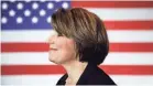  ?? SEMANSKY/AP PATRICK ?? Sen. Amy Klobuchar, D-Minn., received 3% of the vote in Saturday’s South Carolina primary, a result that all but closed her path to the nomination for president.