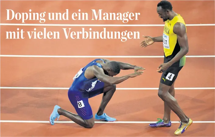  ??  ?? Robert Wagner pflegt beste Verbindung­en zu Superstars. Justin Gatlin (links) lotste er 2014 nach Linz, Usain Bolt 2010 nach Daegu. „Als würde ich meinen Schwager einladen.“