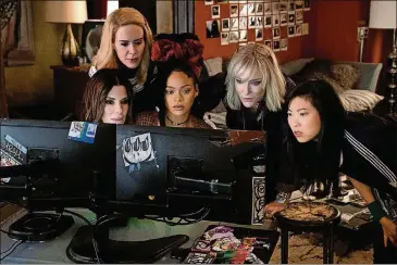  ?? BARRY WETCHER/WARNER BROS. ENTERTAINM­ENT/TNS ?? Sandra Bullock, Sarah Paulson, Rihanna, Cate Blanchett and Awkwafina star in “Ocean’s 8.”