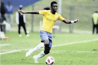  ??  ?? Phakamani Mahlambi of Mamelodi Sundowns is still hungry to earn a transfer to Europe.