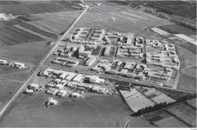  ?? COAM ?? Foto aérea del Pueblo de Colonizaci­ón de Campohermo­so (1960) en Níjar. Arquitecto José Luis Fernández del Amo.