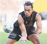  ?? ?? Jarome Luai at the Penrith Panthers Captain's Run training session.