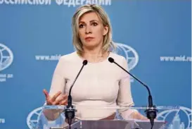  ?? / epa ?? Marija Zaharova: Dosad su obavljene dvije razmjene zarobljeni­ka