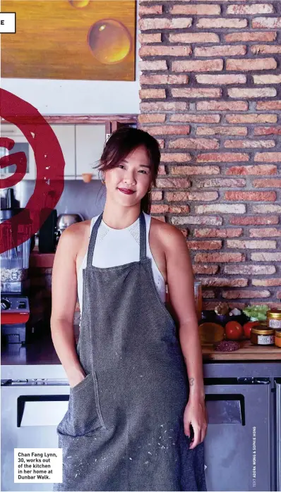  ??  ?? Chan Fang Lynn, 30, works out of the kitchen in her home at Dunbar Walk.