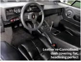  ??  ?? Leather re-connollise­d, dash covering flat, headlining perfect