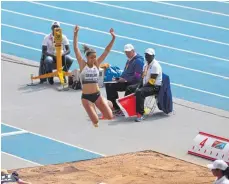  ?? FOTO: RALF BITZER ?? Johanna Siebler - hier beim Weitsprung - holt bei der U18-WM in Nairobi die Silbermeda­ille.