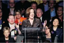  ?? The Canadian Press/files ?? Alberta Premier Alison Redford was endorsed by 77 per cent of Conservati­ve delegates at the party’s convention in November.