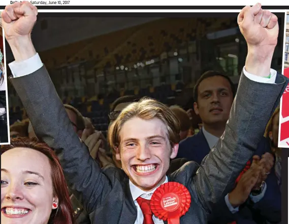  ??  ?? Enthusiasm: Labour tapped into the idealism of youth, especially in university towns