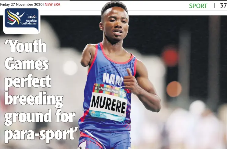  ??  ?? Ready… Namibia’s upcoming para-athletes will be expected to bring fervour to this year’s MTC Namibia Youth Games, which takes place at Rietfontei­n from 16-18 December.