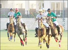  ??  ?? Cowdry: 1-1/1-2/1-2 Tomas Iriarte, Polo Manager at the Al Habtoor Polo Resort and Club said: “The fun and games will still continue here at the club until 13th May with our action-packed club chukker matches happening every Monday, Wednesday and Friday...