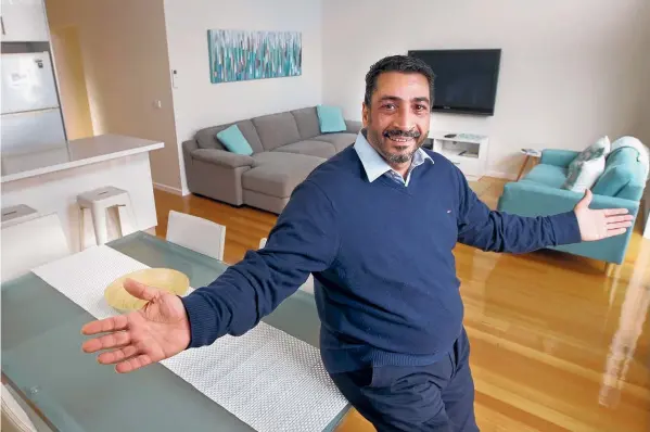  ?? Picture: GLENN FERGUSON ?? SO CONVENIENT: Karl Assi, who owns an Ocean Grove property, says he has been successful­ly using Airbnb for the past 18 months.