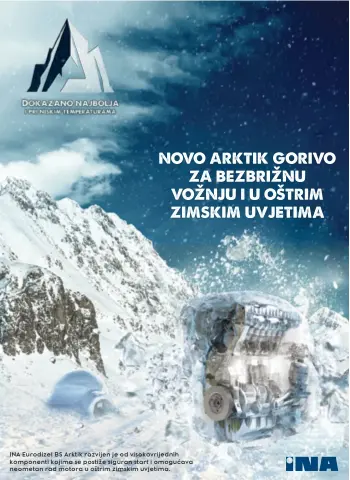  ??  ?? INA Eurodizel BS Arktik razvijen je od visokovrij­ednih komponenti kojima se postiže siguran start i omogućava neometan rad motora u oštrim zimskim uvjetima.