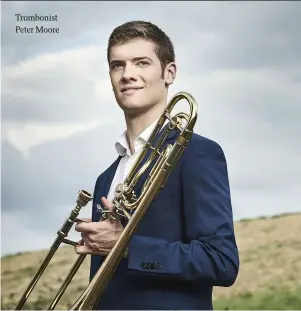 ??  ?? Trombonist Peter Moore