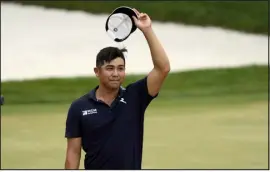  ?? JOHN RAOUX — THE ASSOCIATED PRESS ?? Kurt Kitayama waves to the gallery after winning the Arnold Palmer Invitation­al golf tournament on Sunday in Orlando, Fla.