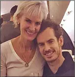  ??  ?? Celebratio­n: Judy Murray with Andy