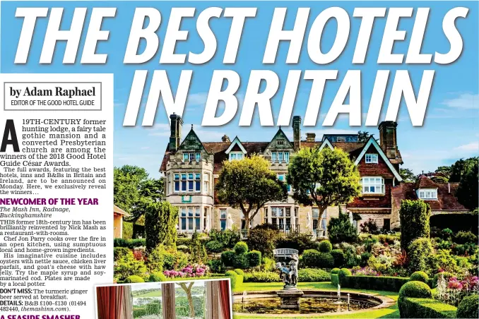  ??  ?? Winner: Hambleton Hall, the luxury hotel of the year